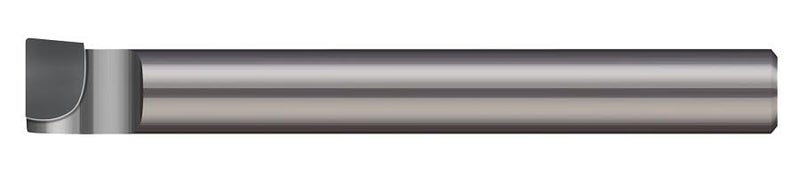 TBBC-250-008 Brazed Boring Bar, .320" Min Bore Dia, 1/4" Width, .188" Length, .195" Offset, 1/4" Shank Dia, 4" OAL, Uncoated